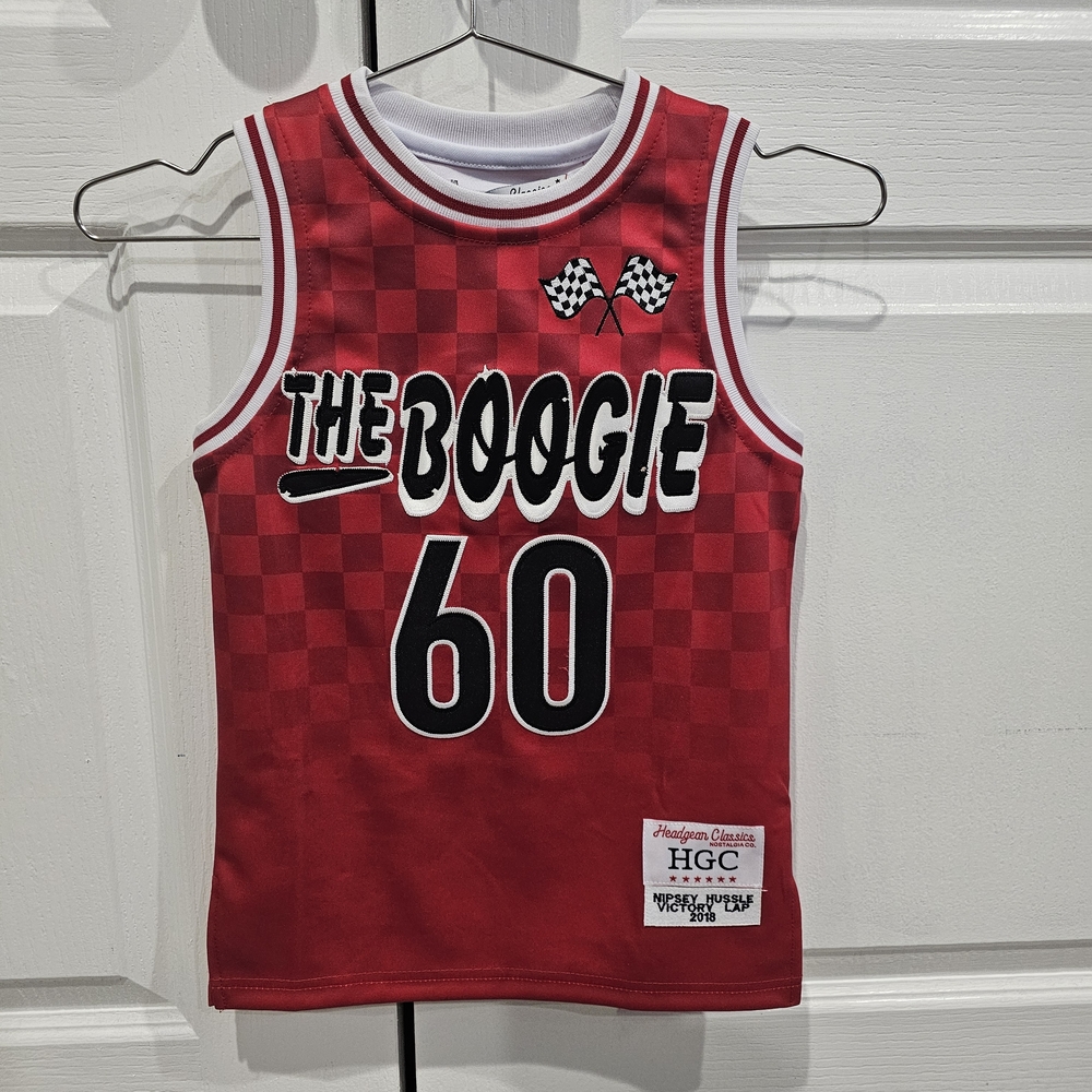 NWT Nostalgia Red & White 'The Boogie' Kids Basketball Jersey